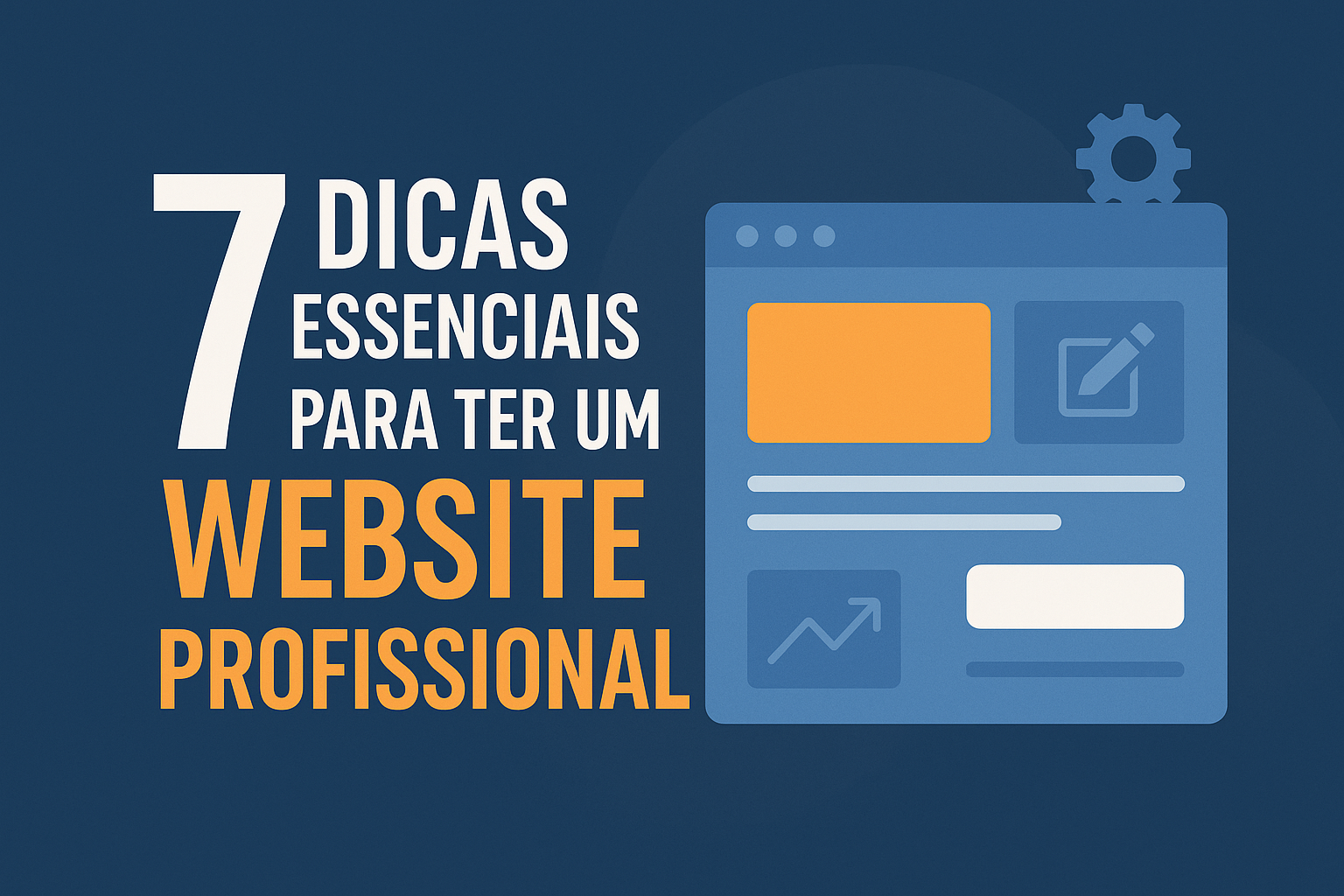 Ilustração moderna representando as 7 dicas essenciais para ter um website profissional